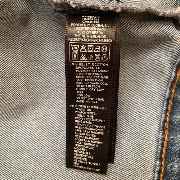 Forever21 Premium Denim Jacket w/ Pleather Sleeves - Picture 8 of 8